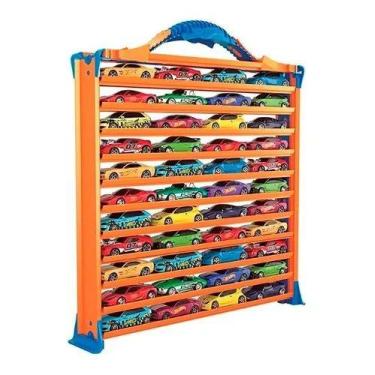 Imagem de Porta Carrinho Hot Wheels Pista 3x1 Maleta + 15 Carrinhos - Mattel