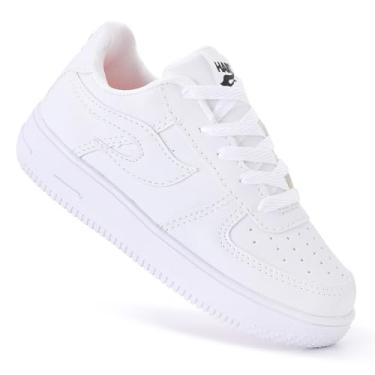 Imagem de Tenis Infantil Feminino e Masculino Hart Star Calce Facil Tipo Leve Escolar (Branco, BR, Criança de 9 a 12 anos, Numérico, 26)