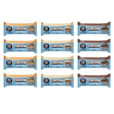 Imagem de Caixa Mista CACOW – Protein Bars Mix Pack | Barras de Proteína Veganas 11g a 13g | Sem Açúcar, Glúten e Lactose | Triple Chocolate, Cookies n’ Dream & Coffee Delight