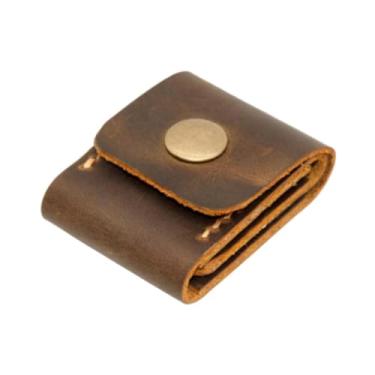 Imagem de MERIGLARE Guitarra de plectrum titular guitarra picks titular 3 slots de bolso de bolso de bolso de guitarra saco de estojo para crianças guitarristas amigos, Marrom