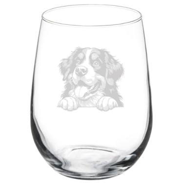 Imagem de MIP Cálice de vinho presente espiando Bernese Mountain Dog (sem haste)
