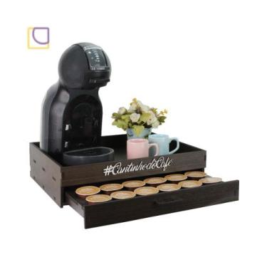 Imagem de Porta-cápsulas e bandeja decorativa mdf mesa chá cafeteira - Mondo Box