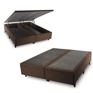 Imagem de Base Box Baú Marrom Queen Size 158x198x45 - King House