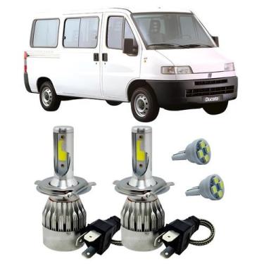 Imagem de Kit Super Led H4 6000K Farol Auto Baixo Ducato 1998/04 + T10 - Autovex