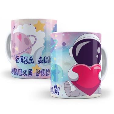 Imagem de Caneca de Cerâmica Branca Personalizada 325ml Astronauta - Mecolour