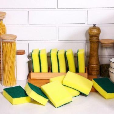 Imagem de Kit Esponjas de Lavar Louça Bucha De Limpeza Multiuso Dupla Face - SPO