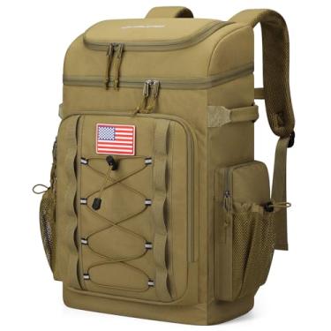 Imagem de Maelstrom Mochila térmica térmica, macia e leve à prova de vazamento, bolsa térmica com 50 latas, mantém 50 latas quentes/frias por até 16 horas, lancheira impermeável para homens e mulheres - cáqui