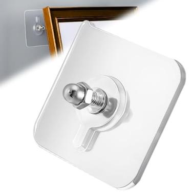 Imagem de AIERSA Cabides de parede sem pregos, 20 peças de ganchos sem pregos, pendurar quadros na parede sem pregos, adesivos sem unhas para paredes, ganchos adesivos sem perfuração, parafusos sem parafusos