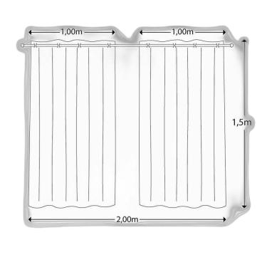 Imagem de Cortina Infantil 2,00X1,50 Para Meninos E Meninas  Pac Man 