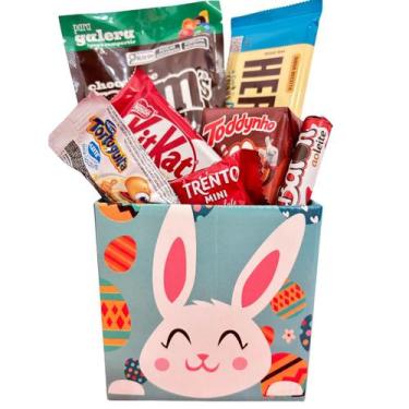 Imagem de Presente de Páscoa Infantil Cesta de Chocolates Coelho - Nestlé, Menin