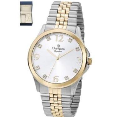 Imagem de Relógio Champion Feminino Elegance Misto Kit Colar e Brincos CN24093D-Feminino