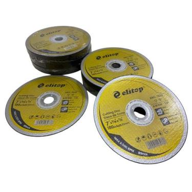Imagem de Kit 50 Discos de Corte Abrasivo Extra Fino para Inox 180 x 1.6 x 22.2m