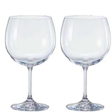 Imagem de Jogo de Taças com 2 para Gin Tônica Cristal Bohemia Titânio.