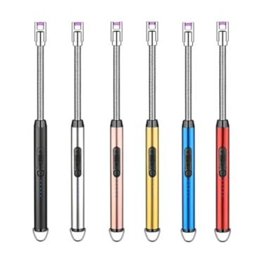 Imagem de Isqueiro Elétrico USB Recarregável Multifunção para Cozinha Fogão a Gás Carvão Velas e Mais Flexivel 360 Graus com Cores Variadas (Variada)