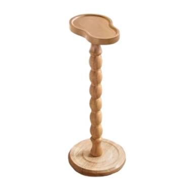 Imagem de Mesa lateral redonda, pequena mesa de bebida para espaços pequenos, mesa de centro moderna com destaque para sala de estar, quarto, cantos e escritório, U