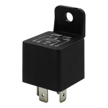 Imagem de Rele Auxiliar Universal 12v 40a 4 Pinos C/suporte Dni0102