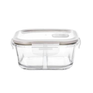 Imagem de Pote Hermético Foodlock Quadrado em Vidro Borossilicato com Tampa e Di