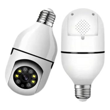Imagem de Câmera de Segurança IP Lâmpada Wi-Fi Full HD 1080p com Visão Noturna Infravermelho, Detecção de Movimento, Áudio Bidirecional, Prova D'água, Bivolt, 360° Giratória para Monitoramento Remoto