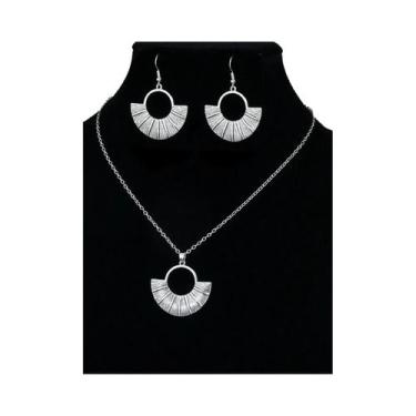 Imagem de Conjunto de Brincos e Colar com Pingente de Metal - Estilo Étnico, 231