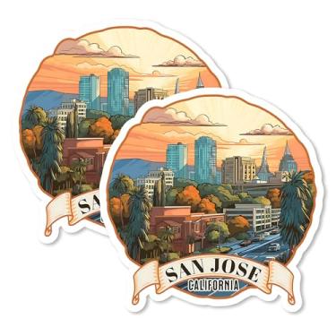 Imagem de San Jose California Magnet 10 cm 2 pacotes de vinil para lembrança presente geladeira geladeira lava-louças ID 44999