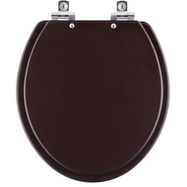 Imagem de Assento Sanitário Soft Close Ravena Marrom Fosco Para Vaso Deca