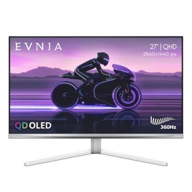 Imagem de PHILIPS Monitor de jogos Evnia 27M2N8500 QD OLED, QHD 2560 x 1440, 360Hz, tempo de resposta de 0,03 ms, Ambiglow, hub USB, altura ajustável, substituição antecipada de 4 anos, compatível com switch