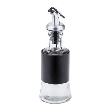 Imagem de Galheteiro 200ml Corpo de Vidro e Aço Pintado Preto - WECK