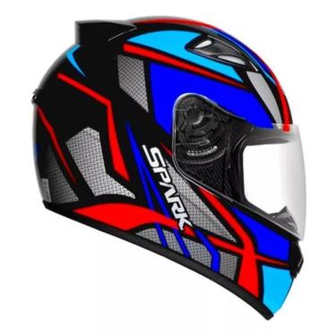Imagem de Capacete Ebf New Spark Spider Preto Azul