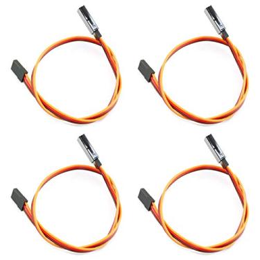 Imagem de DGZZI 4 peças 300 mm, 22 AWG, 60 núcleos, cabo de extensão para RC Futaba JR macho para fêmea 30 cm