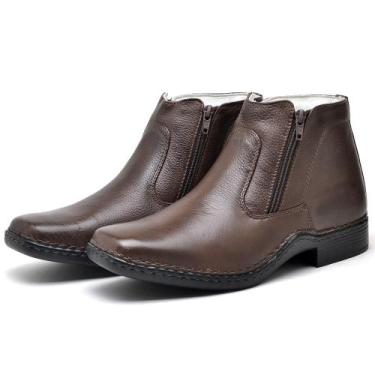 Imagem de Bota Ortopédica Masculina Couro Conforto Dia a Dia - Rubim Calçados, 4