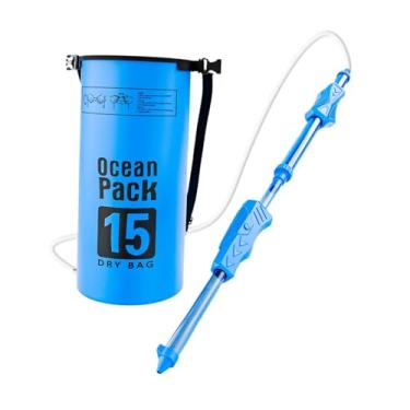 Imagem de YIJU Backpack Water Soaker Game de grande capacidade, Interação para crianças Pulpem brinquedos de pulverização para crianças, meninos meninos, Azul