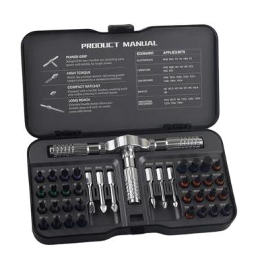 Imagem de Dualoai DIY 40 em 1 Atração Chave de fenda Conjunto de acessórios T Alta confiabilidade Projetos DIY Kit de chave de fenda premium Ratchet