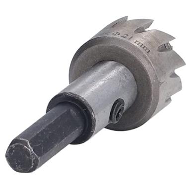 Imagem de Broca de Serra de Furo, Conjunto de Broca de Serra de Furo de 0,83 pol., Ferramenta Abridora de Madeira de Aço de Alta Velocidade de 21 Mm, Serra de Furo de Telha Cerâmica para