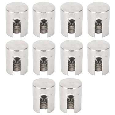 Imagem de 10pcs Treliças de Corda de Fio, Braçadeira Cruzada de Corda de Trilhos de Cabo Treliças de Corda de Fio Clipe Cruzado Clipe Transversal de Aço Inoxidável Braçadeiras Cruzadas de