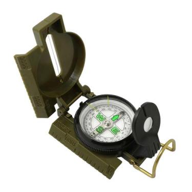 Imagem de Bússola Lensática Fosforescente Portátil - Ideal para Caminhadas, Acam