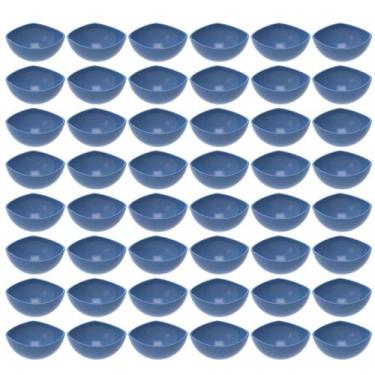 Imagem de 48 Potes de Sobremesa Doces Plástico 265ml Azul Restaurante Hotel Buff