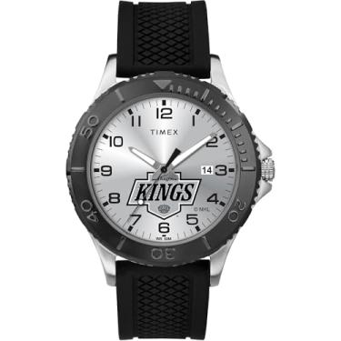 Imagem de Relógio gamer masculino Timex NHL 42 mm, La Kings