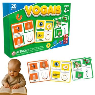 Imagem de Brinquedo Infantil Educativo Didatico Vogais Palavras Oferta - Pais e 