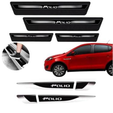 Imagem de Jogo Soleira Novo Palio 2012 a 2021 Adesiva Emblema Lateral - TTs Dist