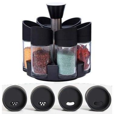 Imagem de Porta Condimentos Temperos 6 Peças Cozinha Suporte