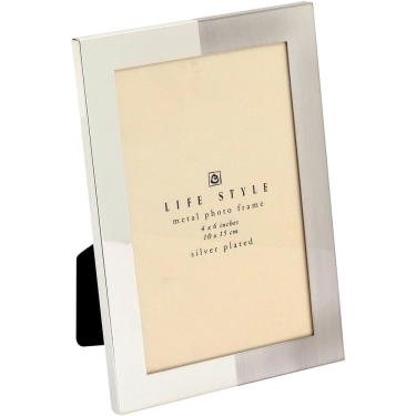 Imagem de Duetto Porta-Retratos 10X15 17X12X2Cm Metal Prata