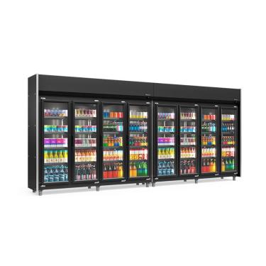 Imagem de Refrigerador Expositor Vertical 3160 Litros Preto 220v Gelopar Geas-8p Lb