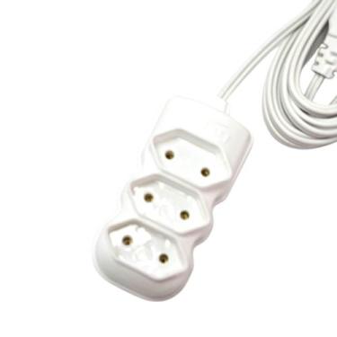 Imagem de Extensão Elétrica 2P 10A 250v Branca - Forlux, 5M