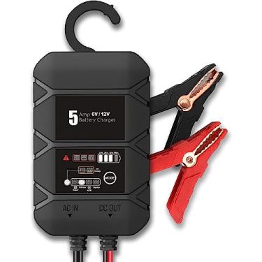 Imagem de BYGD Carregador De Bateria Inteligente 5A - 6V/12V Automotivo, Ciclo Profundo E Flutuante, Repara Baterias Suporta Lítio Agm/Lifepo4