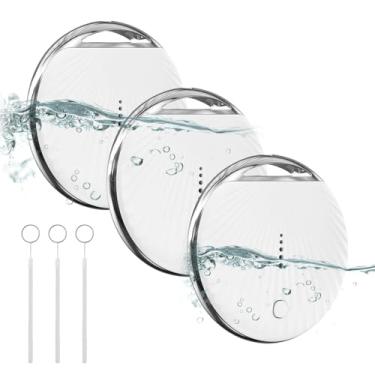Imagem de Rechale Pacote Com 3 Air Tracker Compatível O Aplicativo Find My Da Apple (Somente Para Ios, Não Android), Localizador De Itens Som, Chaves E Bagagem, Mochila, Malas, Bateria Substituível (Branca)