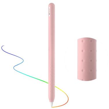 Imagem de AKSHFETH Capa De Silicone Para Apple Pencil 2ª Geração E Pro 2024, Macia Fina, Acessórios (Rosa)