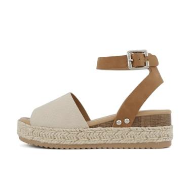 Imagem de Soda Sandálias Alpargatas Plataforma Anabela Abertas Biqueira Aberta (Nude Cobra, Us_Footwear_Size_System, Big Kid, Numérico, Médio, 5)