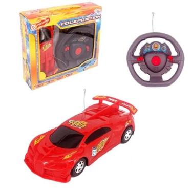 Imagem de Brinquedo Carrinho Controle Remoto Volante Sem Fio Vermelho - Wellmix