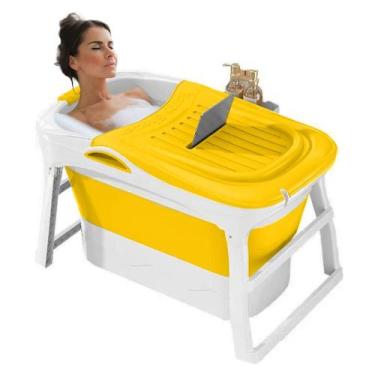 Imagem de Banheira Ofurô Dobrável Portátil 210 Litros Adulto 112 cm VG+ - VG PLU