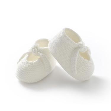 Imagem de DovFanny Botas de bebê recém-nascido de malha macia para primeira caminhada, presente para bebês meninos e meninas - sapatos respiráveis para bebês, Branco, 0-3 Months Infant
